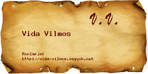 Vida Vilmos névjegykártya